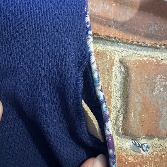 Athleta Girl Printed Long Distance Sports‎ Bra Blue Purple Size XL 14 - Picture 6 of 11